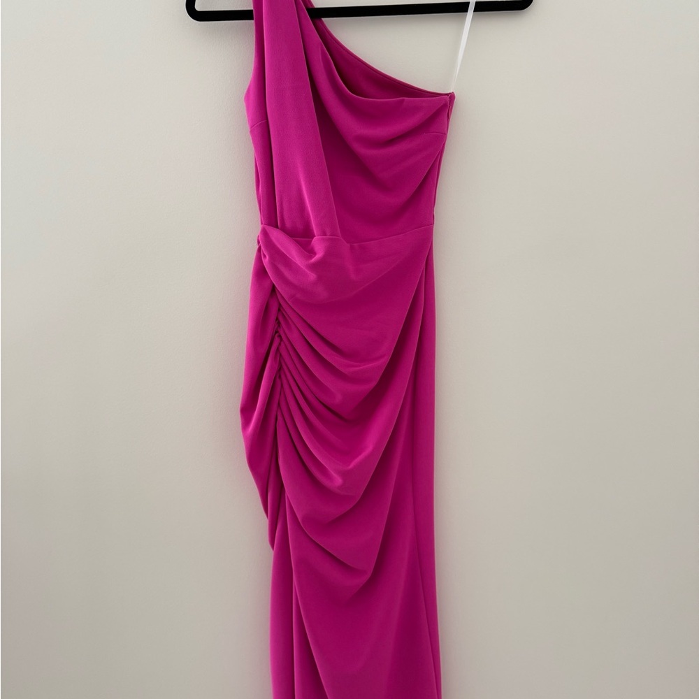 Katie May Fuchsia One-Shoulder Dress